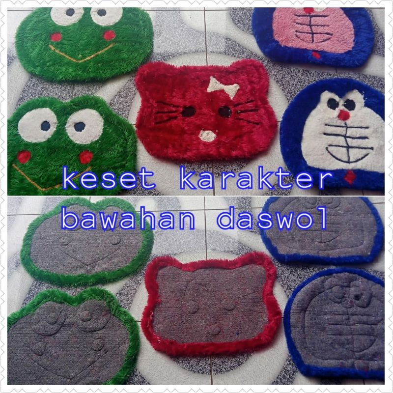 Jual Keset Bulu Karakter Rasfur Daswol / Keset Kaki Karakter Lucu Unik ...