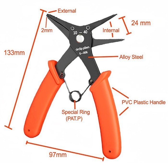 Jual Tang Snap Ring Sepi Spi Spie Circlip Pliers 4 Way Type Buka Tutup ...