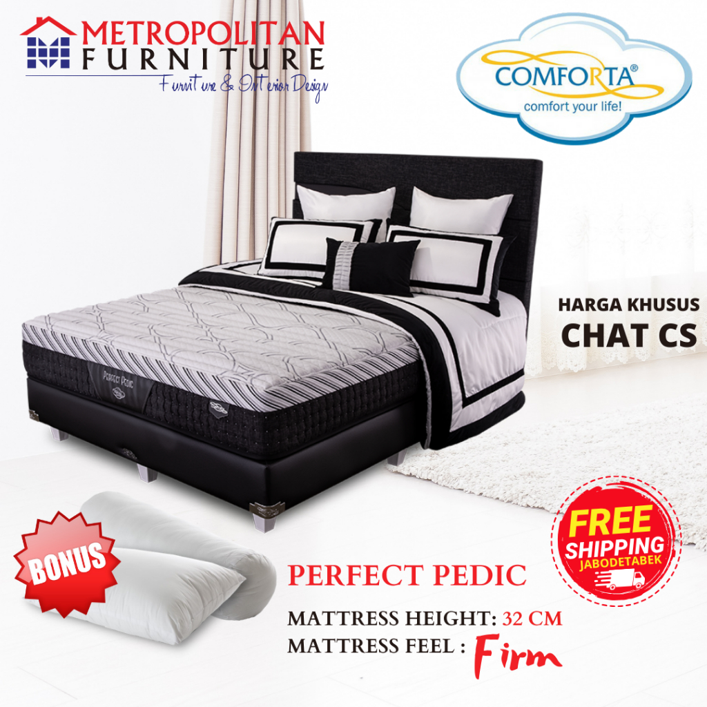 Jual Kasur SpringBed Comforta Perfect Pedic FULL SET Spring bed matras ...