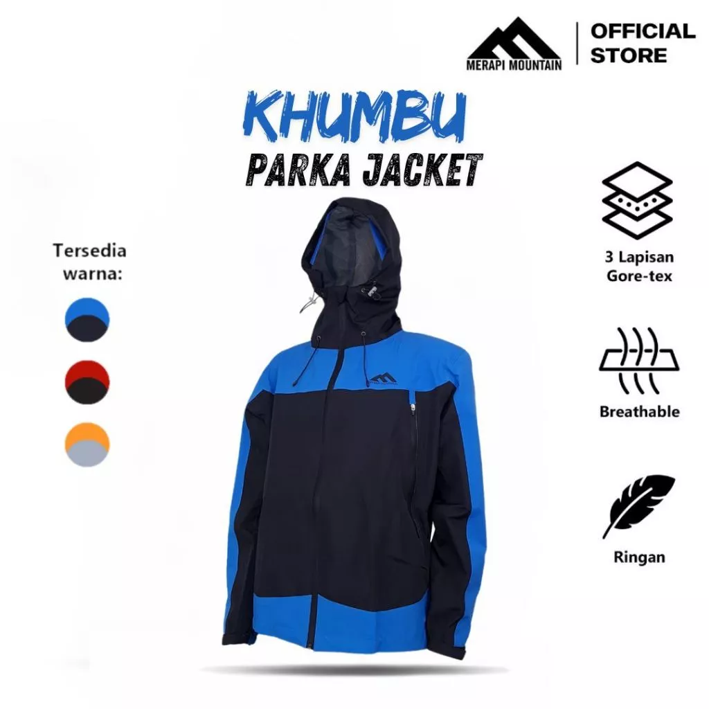 MERAPI MOUNTAIN Khumbu Jaket Unisex Premium Size S - XXL Goretex Breathable Parka Jacket Hiking
