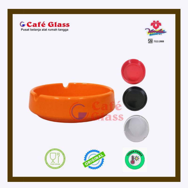 Asbak Melamin / Asbak Bulat Melamin Warna Warni Tahan Panas I Asbak 3.5