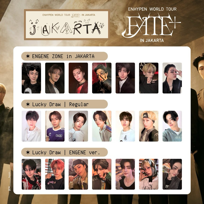 Jual Enhypen Fate+ Jakarta Engene Zone Photocard Sunghoon | Shopee