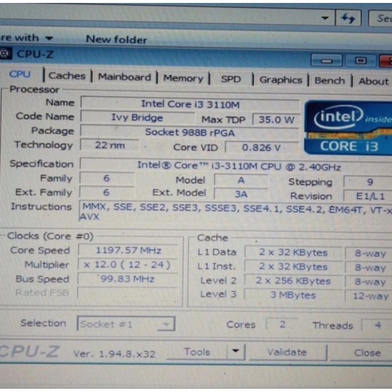 Jual Processor Prosesor Procesor Laptop Intel Core i3 i5 i7 Gen 3 Cocok ...