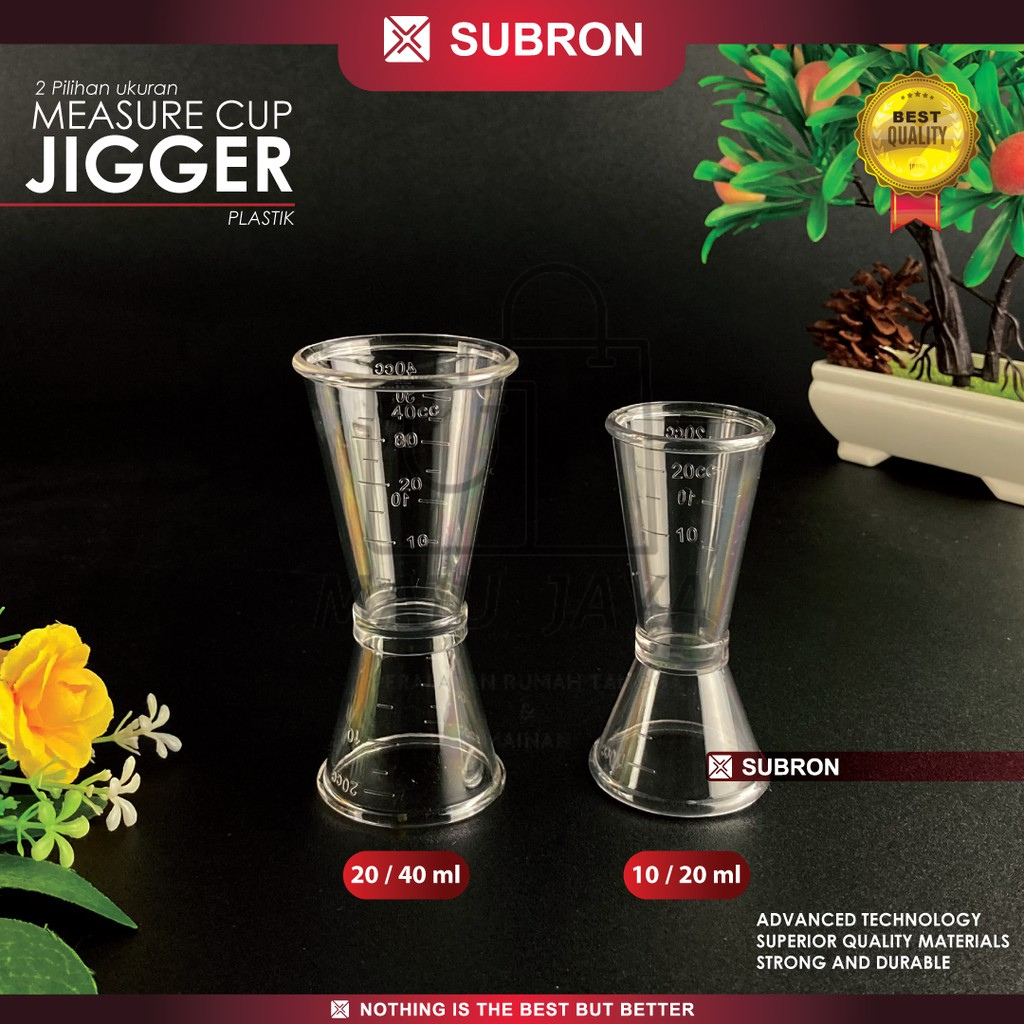 Jual MJ-SUBRON Measure Cup Jigger 10/20ml 20/40ml Plastik Akrilik ...