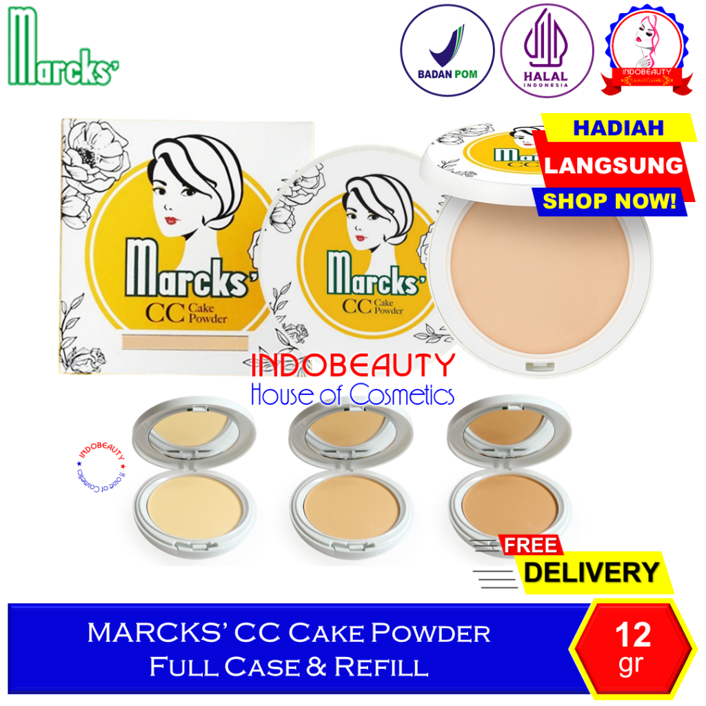 Jual MARCKS CC Cake Powder 12 gr Compact Bedak Padat Foundation ...