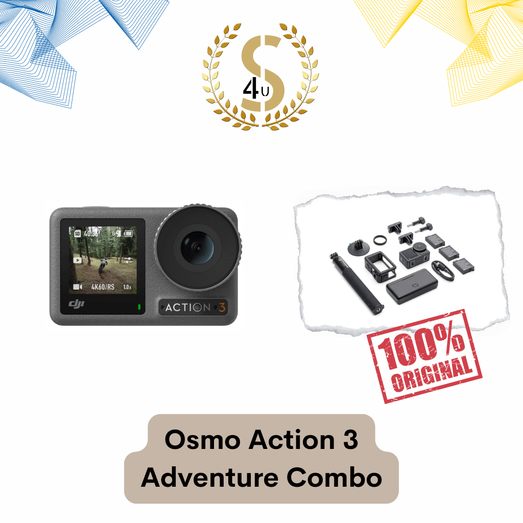 Jual DJI Osmo Action 3 Adventure Combo 4K - ORIGINAL | Shopee Indonesia