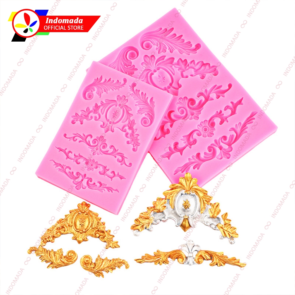 Jual Indomada Cetakan Fondant Silikon Renda Bunga Daun Bulu Eropah ...