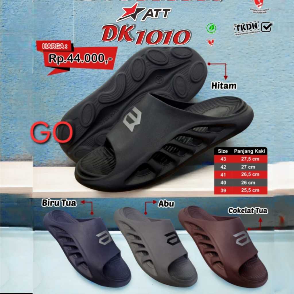 Gos Att Dk 1010 & Ads 1006 Sandal Selop Karet Pria Casual Slip On Nyaman Dan Rin