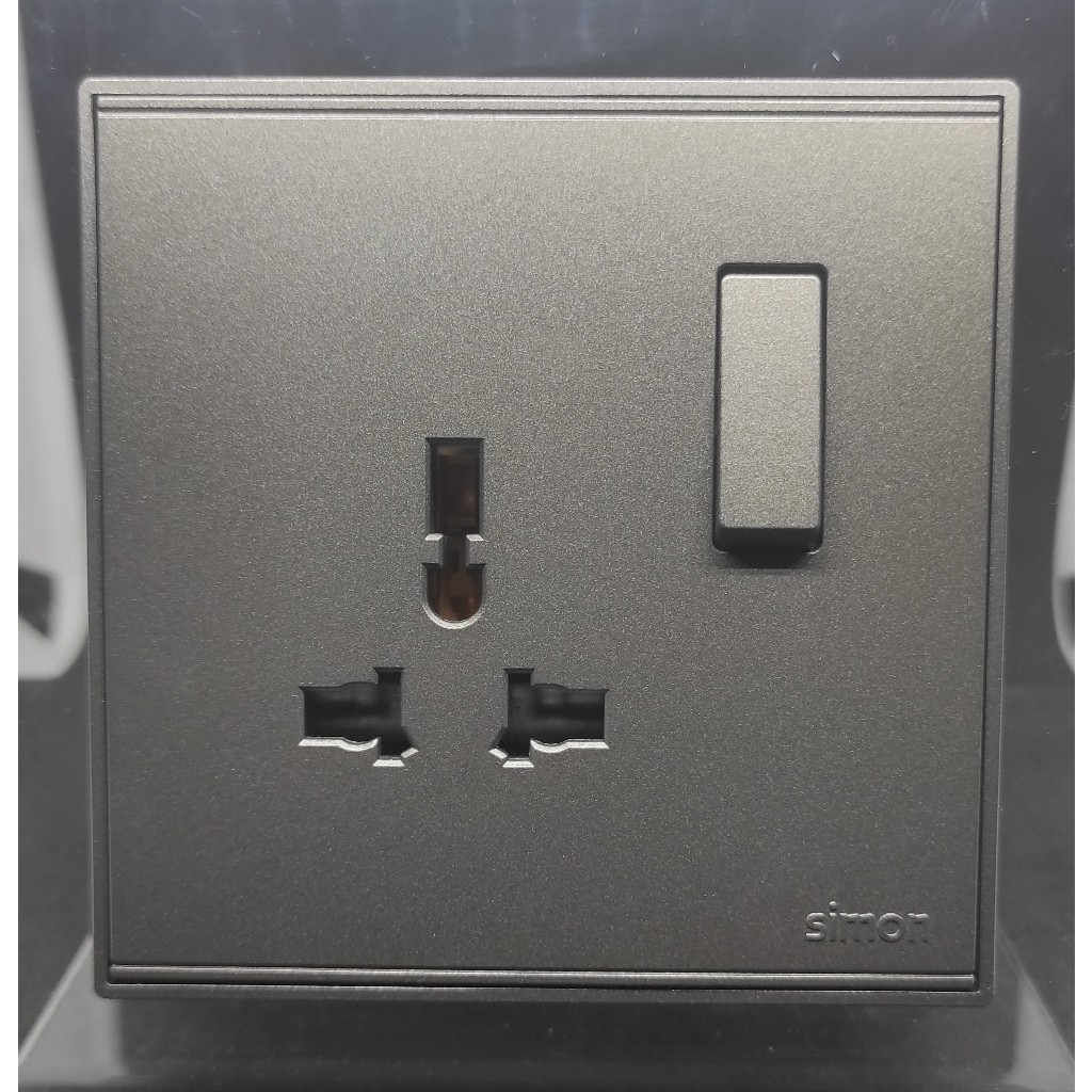 Jual SIMON E6 GREY UNIVERSAL SOCKET W/ SWITCH / MULTI SOCKET WITH ...