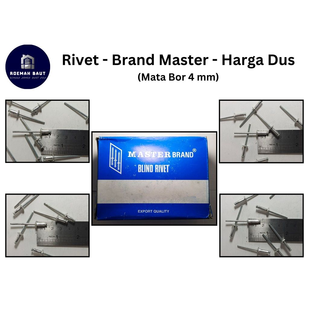 Jual Paku Rivet Merk Master - Blind Rivet (Mata Bor 4 mm) - Harga Dus ...