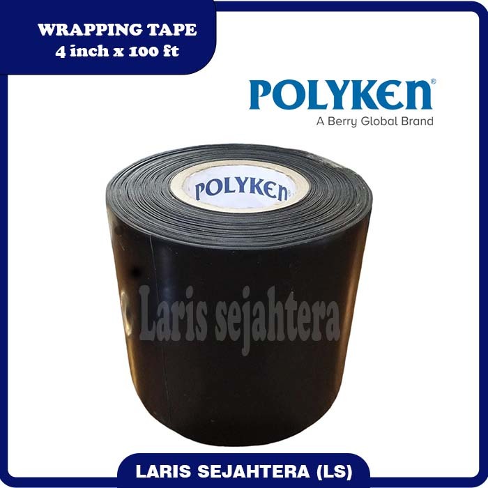 Jual Wrapping tape Polyken 4 inch x 100ft / Lakban Pipa Besi Isolasi ...