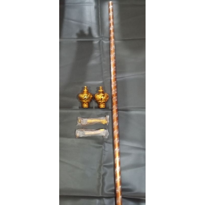 Jual Batang Besi Rell Gorden Warna Gold/Silver/Hitam fullset ukuran 1 ...