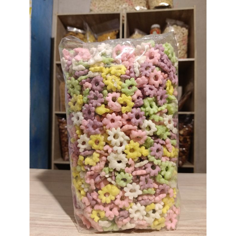 Jual Cemilan salome warna warni pastel kembang ribut 500 gr | Shopee ...