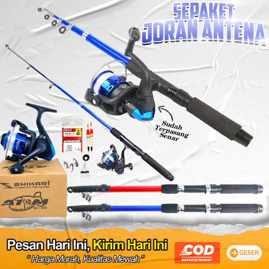 Jual SET PANCING PEMULA 6 BEARINGS REEL SPOOL ATOM JORAN ANTENA GRATIS ...