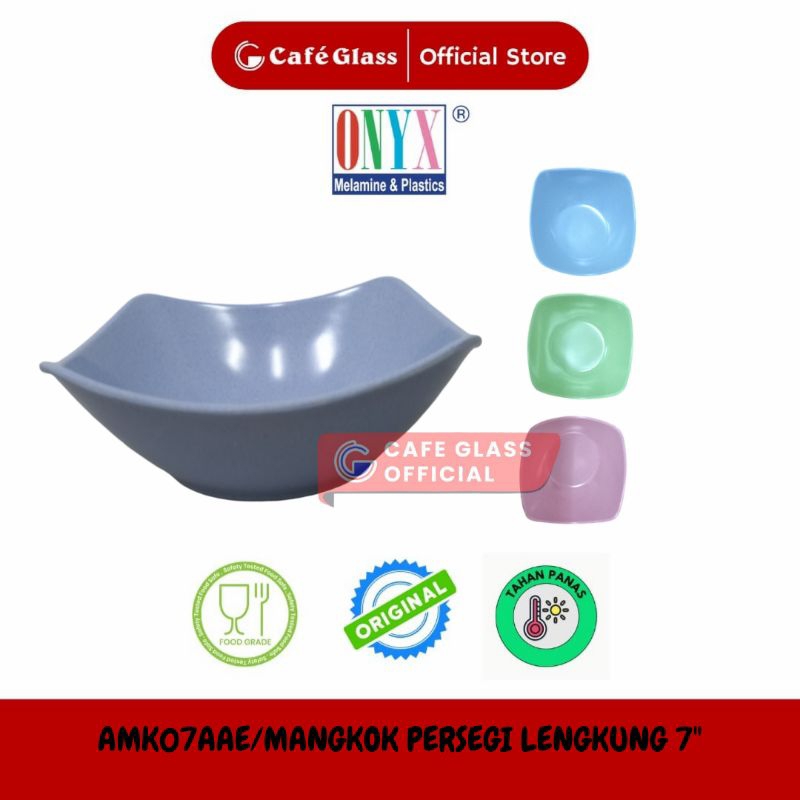 Mangkok Kotak/Mangkok Persegi Melamin 7"