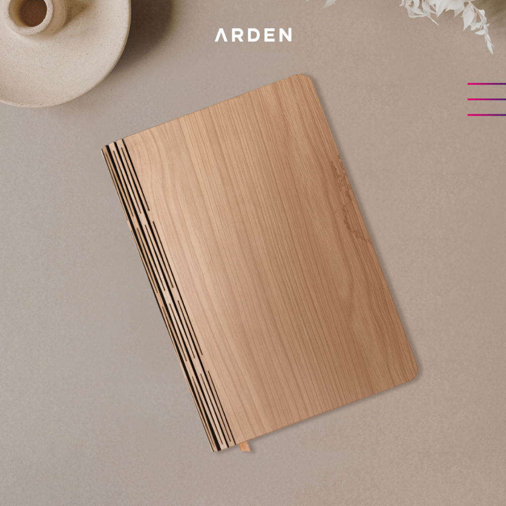 Jual (BISA CUSTOM) ARDEN Planner Acacia - Agenda Notebook Cover Kayu ...
