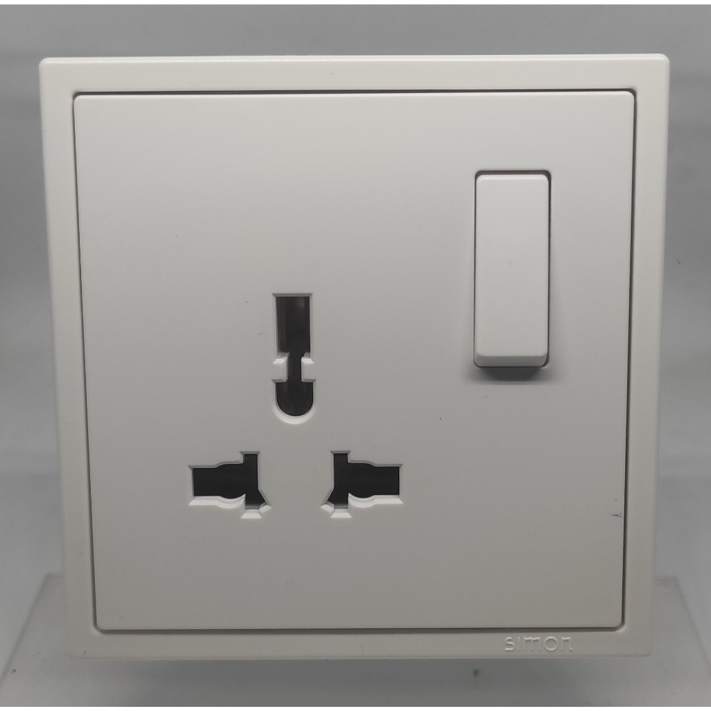 Jual SIMON I7 WHITE UNIVERSAL SOCKET W/ SWITCH | Shopee Indonesia