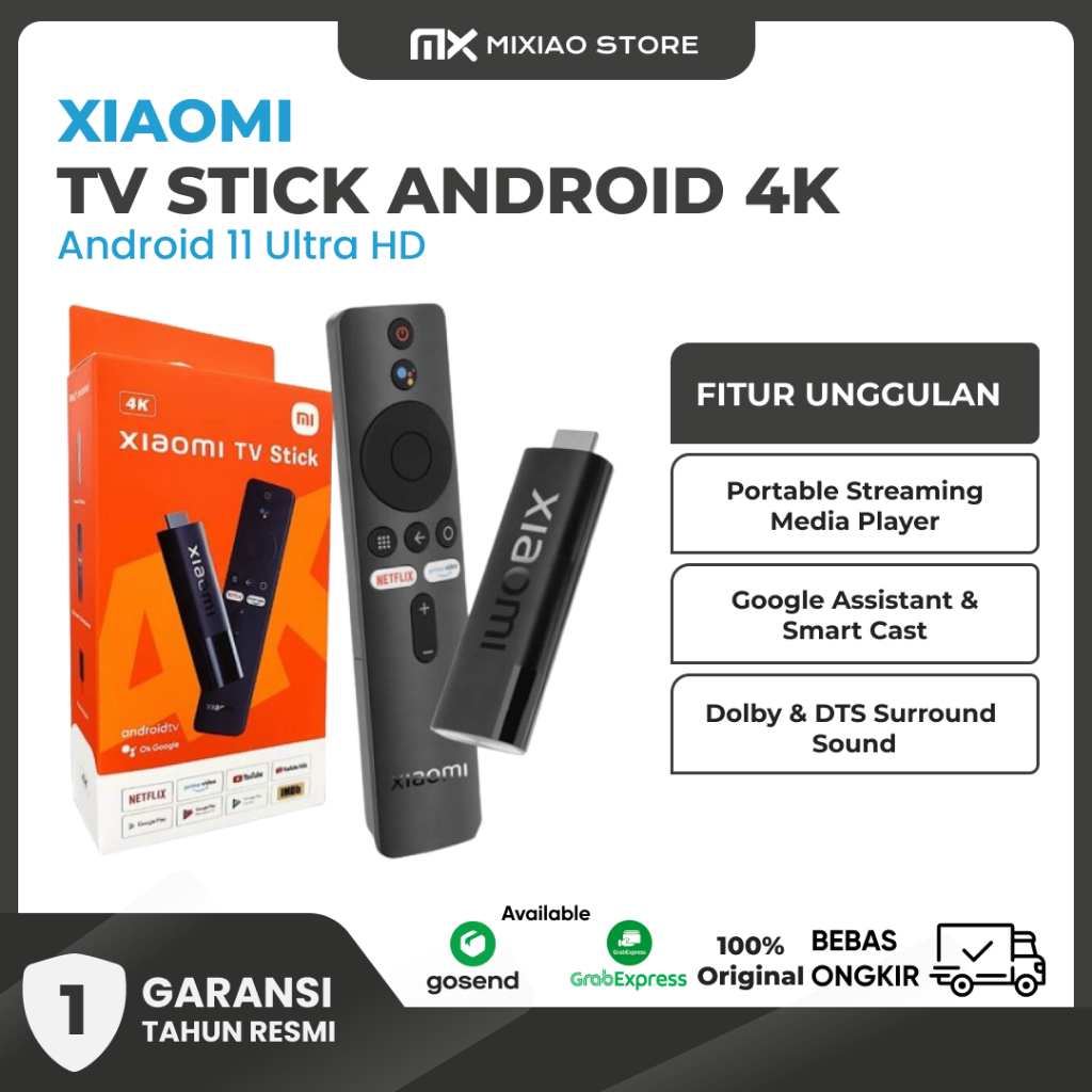 Jual Xiaomi Mi TV Stick Android TV Ultra HD 4K Garansi Resmi | Shopee ...