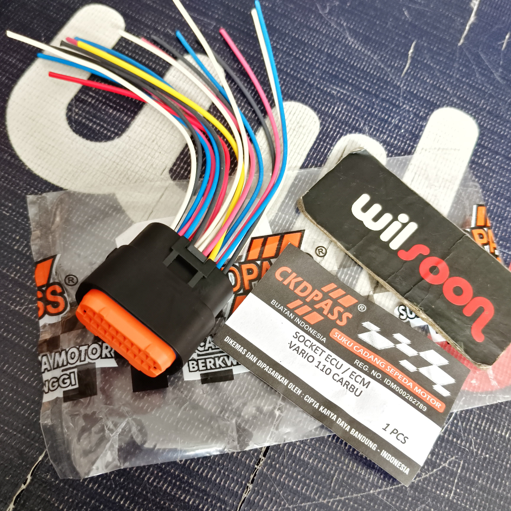 Jual Socket / Soket ECU / ECM Honda Vario 110 Karbu Cable Socket PIN 18 ...