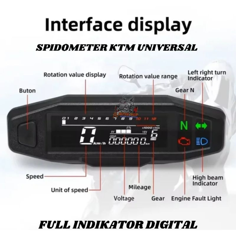 Jual SPIDOMETER SPEEDOMETER DIGITAL MINI SPEEDOMETER KTM SX KTM XC ...