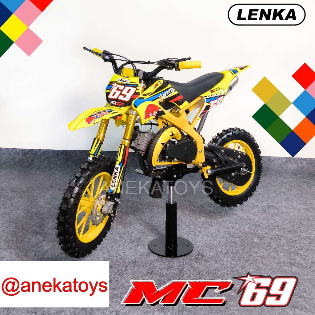 Jual Motor Bensin Lenka MC69 Mini Trail Anak Mesin Rumput Tarik 50cc ...