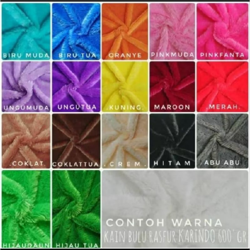 Jual Kain bulu rasfur karyndo asli per 155x30cm | Shopee Indonesia