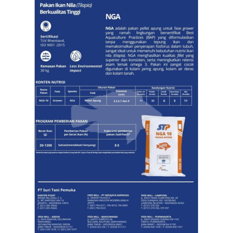 Jual STP protein 34% Pelet pakan Ikan KOI,Nila,Gurame,,Lele dll ...