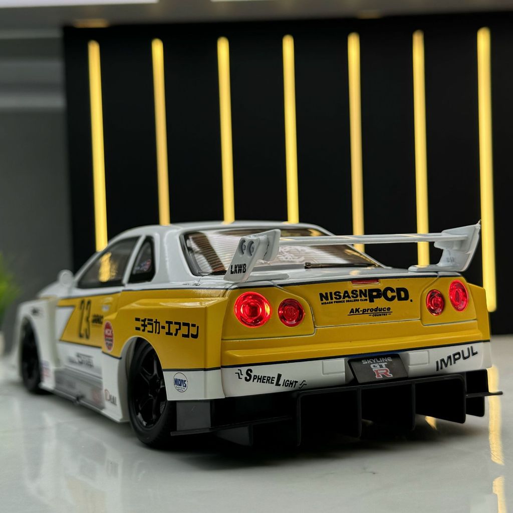 Jual (R311) Skyline GTR R34 LBWK Diecast Scala 1:24 model R15 versi ...
