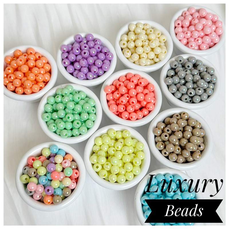 Jual Manik Mote Bulat Kilap Warna Warni (15gr) | Shopee Indonesia