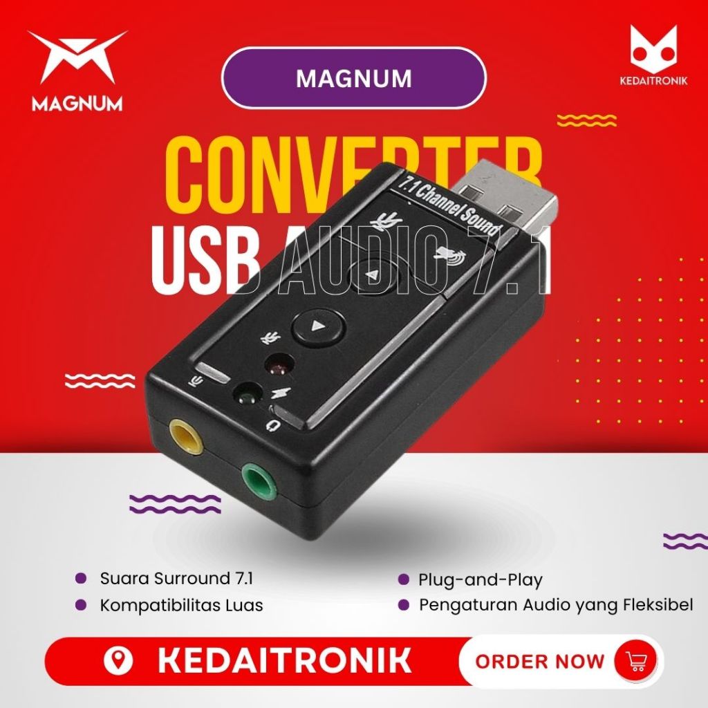 Jual Converter USB Audio 7.1 MAGNUM Sound Card External Surround ...