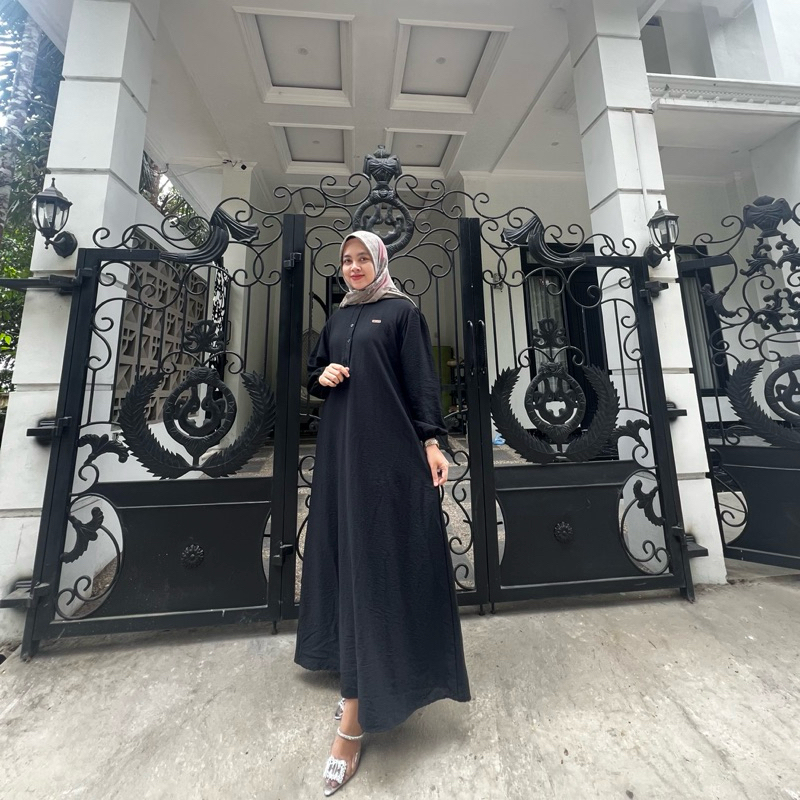 Jual Gamis inara polo linen premium wanita kancing muslimah | Shopee ...