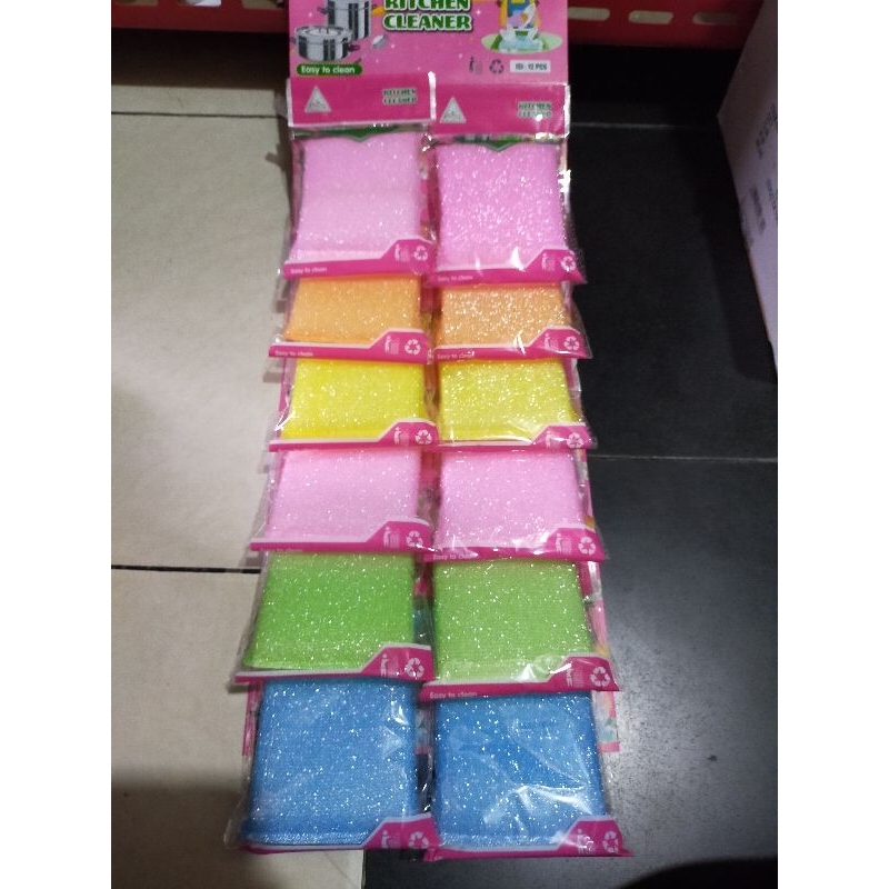 Jual Spon Bantal Cuci Piring Harga Untuk 1 Renteng isi 12 | Shopee ...