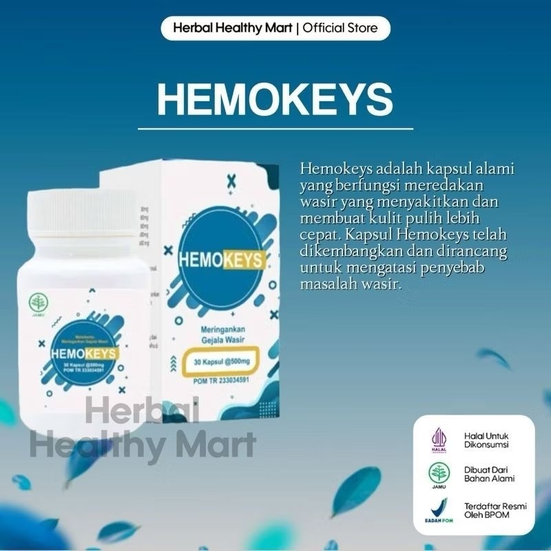 Jual Hemokeys Asli Herbal Obat Ambeien Dan Wasir Hemo Keys Original ...
