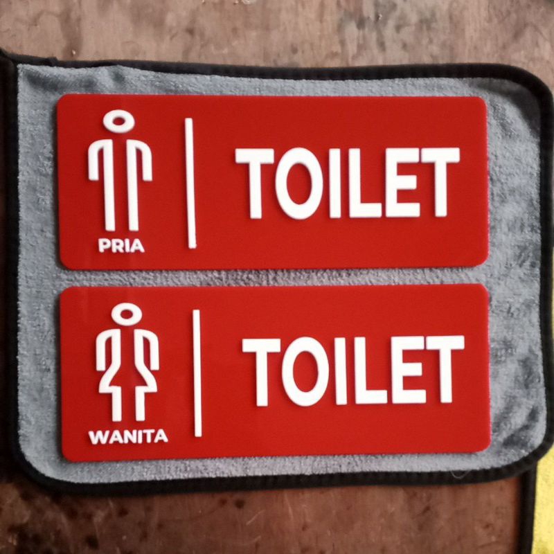 Jual TOILET Sign In Acrylik Timbul Keren , P30 x T12 cm | Shopee Indonesia