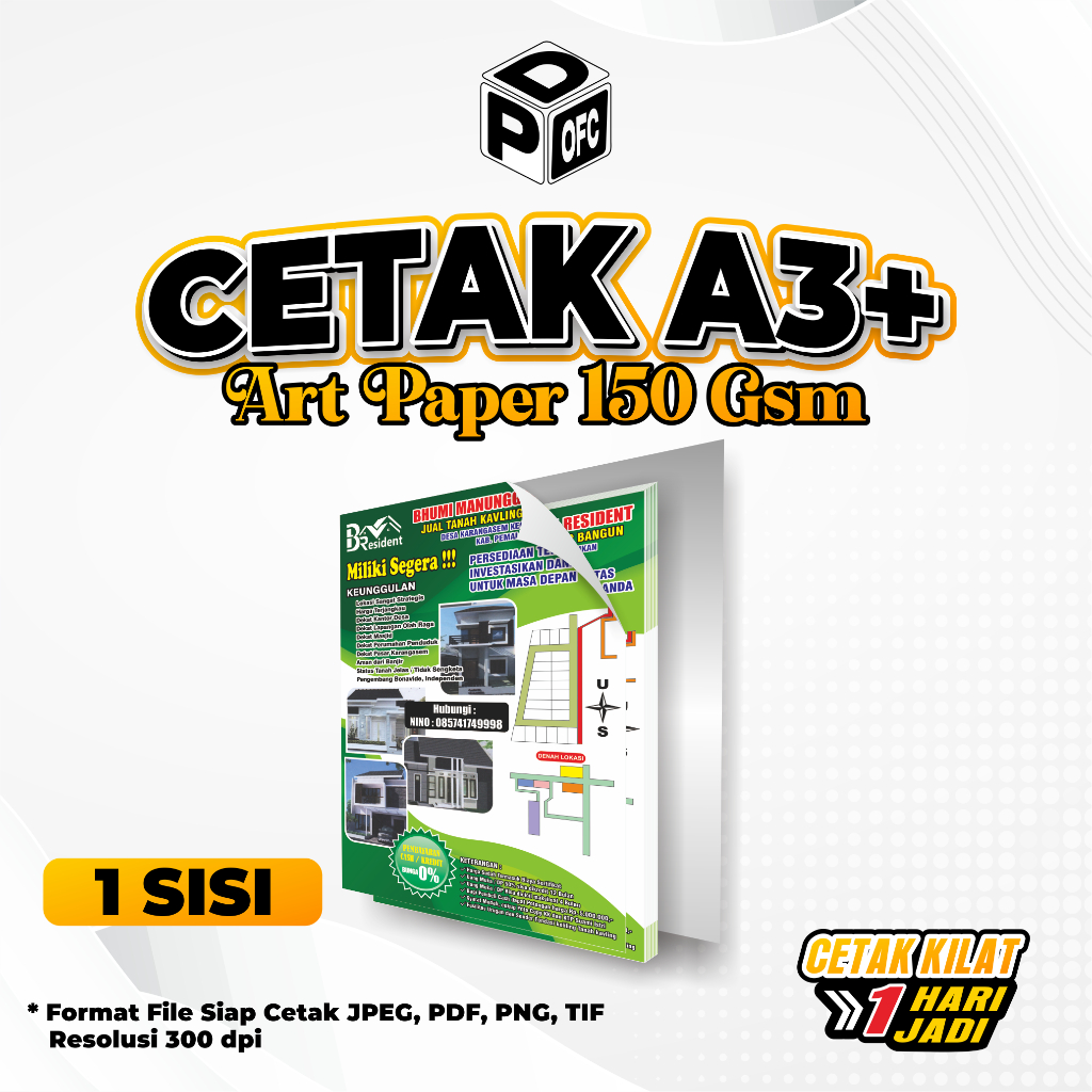 Jual Art Paper 150 (1 SISI) | Cetak ap150 | Brosur | Pamflet | Cover ...