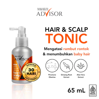 Makarizo Advisor Hair & Scalp Tonic 65mL - 2 in 1 Untuk Rambut Rontok dan Ketombe