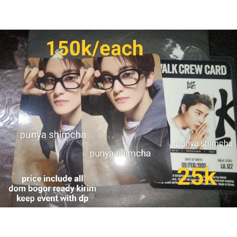 Jual nct 127 walk poster ver mark kacamata johnny crew card | Shopee ...