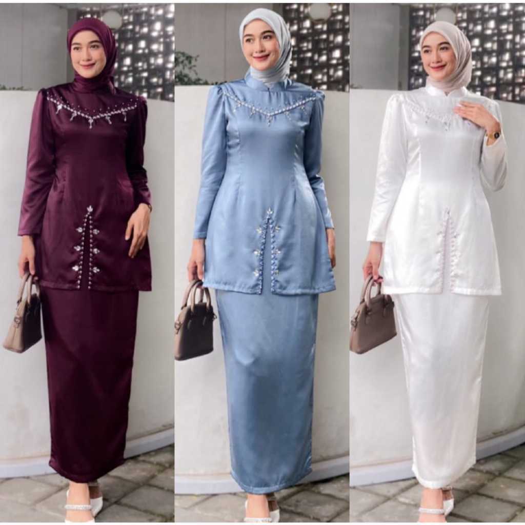 Jual (ADA JUMBO) Oneset FAYRA Baju Kurung Melayu Malaysia Dress Pesta ...