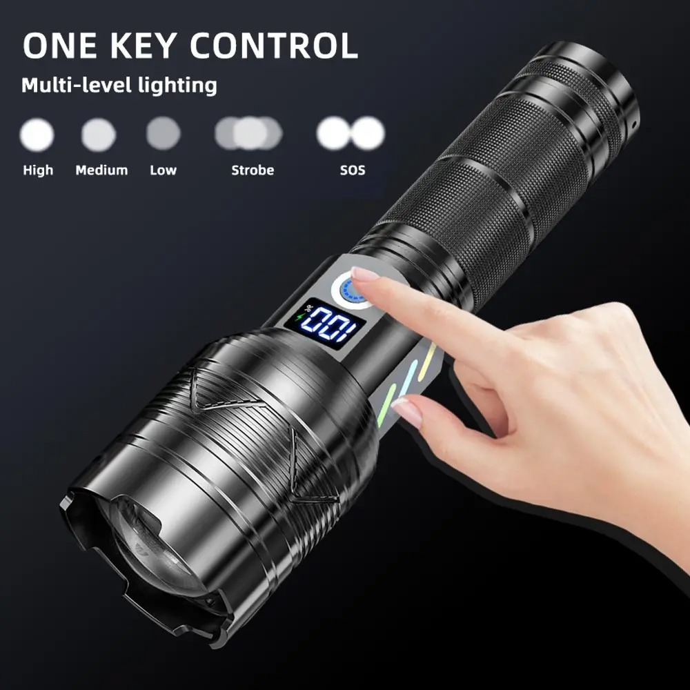 Jual Anbolt 2024 A18 Senter LED Super Terang 100000 lumens Senter Cas ...