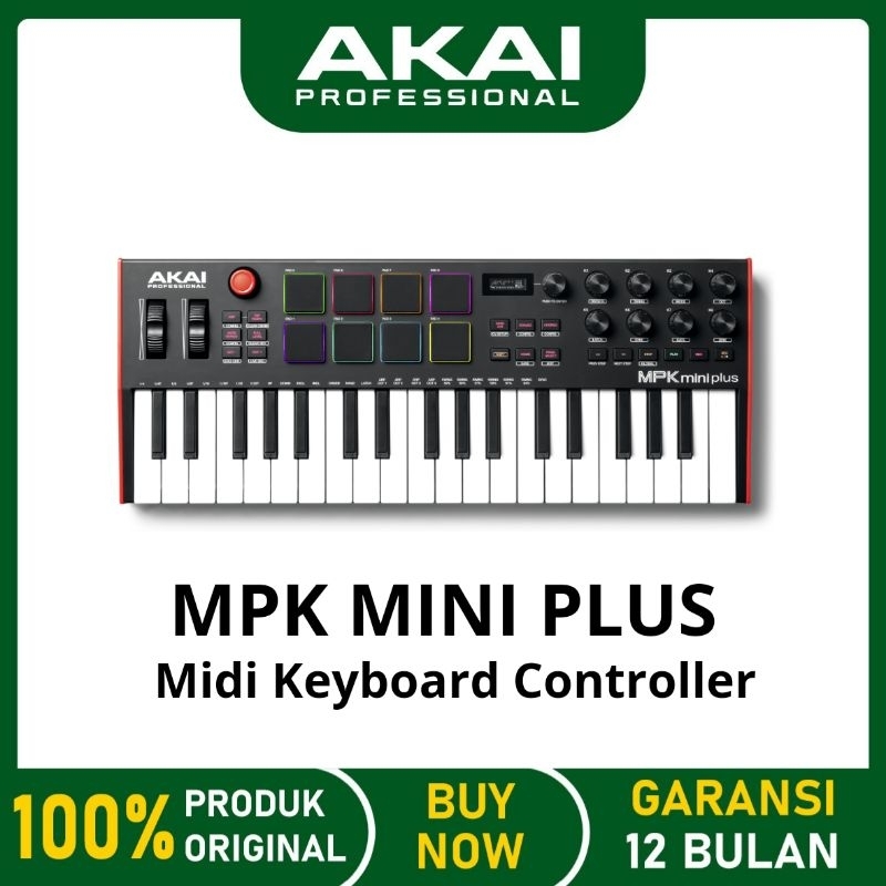 Jual AKAI MPK MINI PLUS 37 Keys Midi Keyboard Controller | Shopee Indonesia