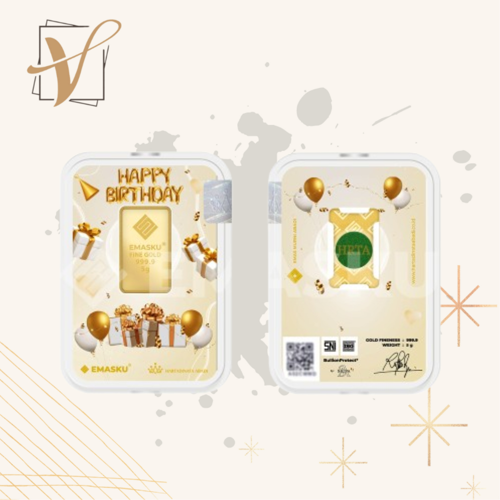 Jual Logam Mulia Emasku Birthday Gold 5 Gram | Shopee Indonesia
