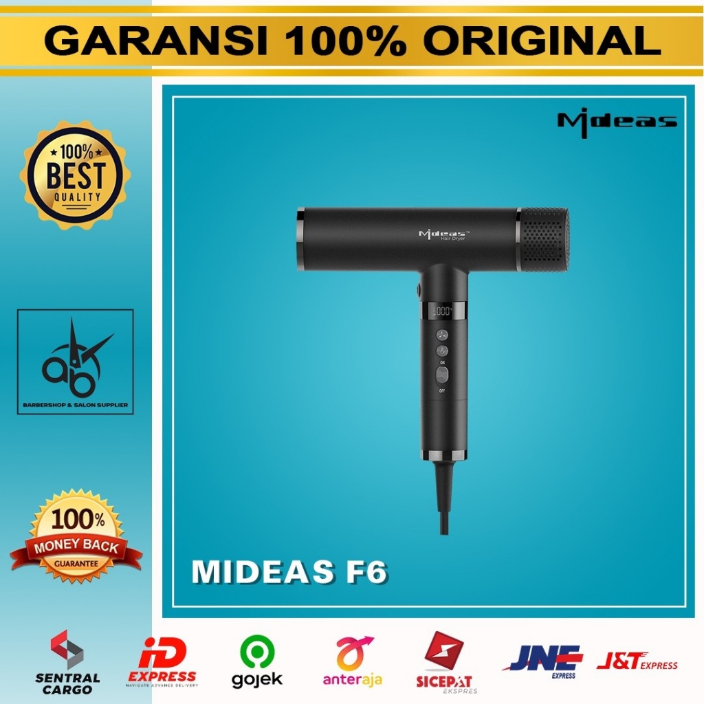 Jual Hairdryer Mideas F6 1600 Watt Pengering Rambut Barbershop Salon ...