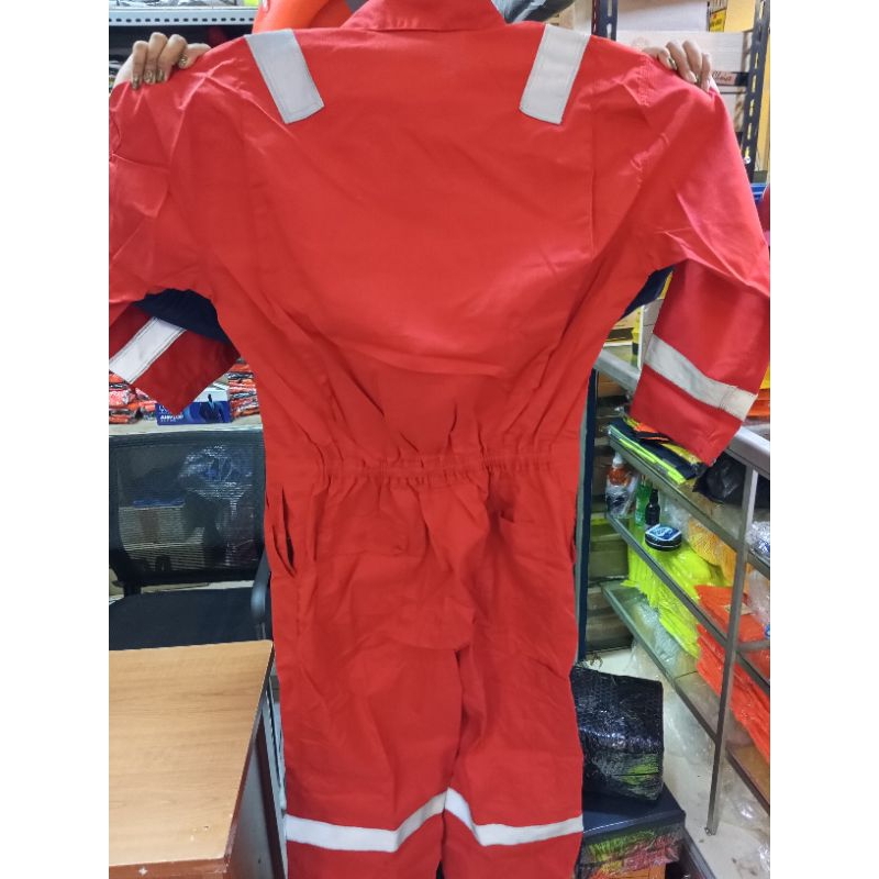 Jual WEARPACK COVERALL NOMEX DUPONT MERAH 6 OZ ORIGINAL | Shopee Indonesia
