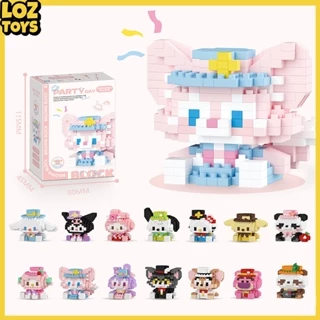 LOZTOYS Model Baru Kartun Party Bricks Mainan Balok Susun Mini Bricks Mainan Edukasi DIY Nano Block