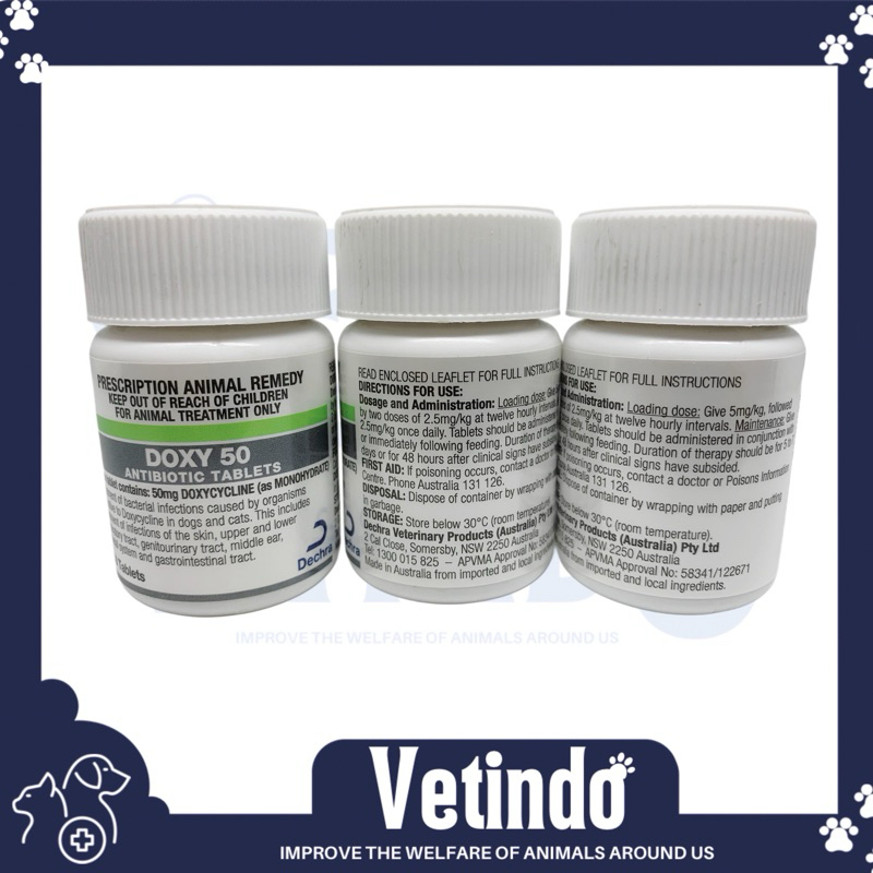Jual Doxy dechra 50 mg Antibiotik Anjing dan Kucing original harga per ...