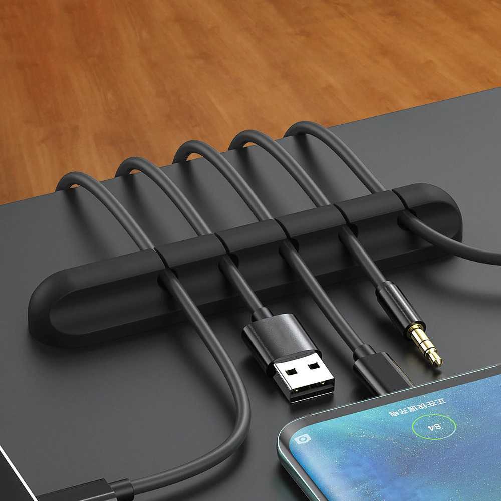 Jual Kabel Holder Organizer Clips Usb Cable Management Silicone ...