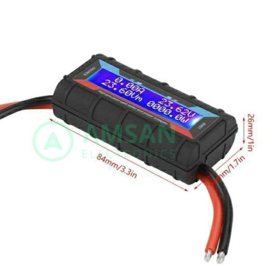 DC Wattmeter 0-100A / 0-60V – Hochpräzise Energiemessung Mit 0,01A & 0,01V Auflösung – Für Batterien, Solar, Labore
