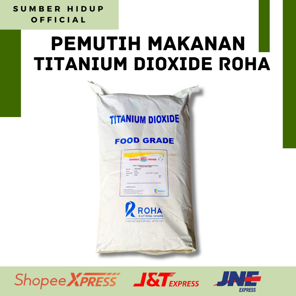Jual PEMUTIH MAKANAN ROHA FOOD GRADE / TITANIUM DIOXIDE ROHA FOOD GRADE ...