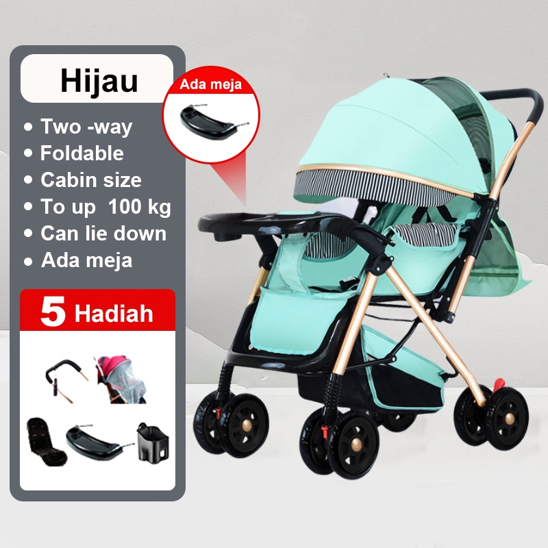 Jual Garansi 30 Tahun BEIGE Stroller Bayi Lipat Travelling stroller baby 2 Arah Beban Berapa 100kg Shopee Indonesia