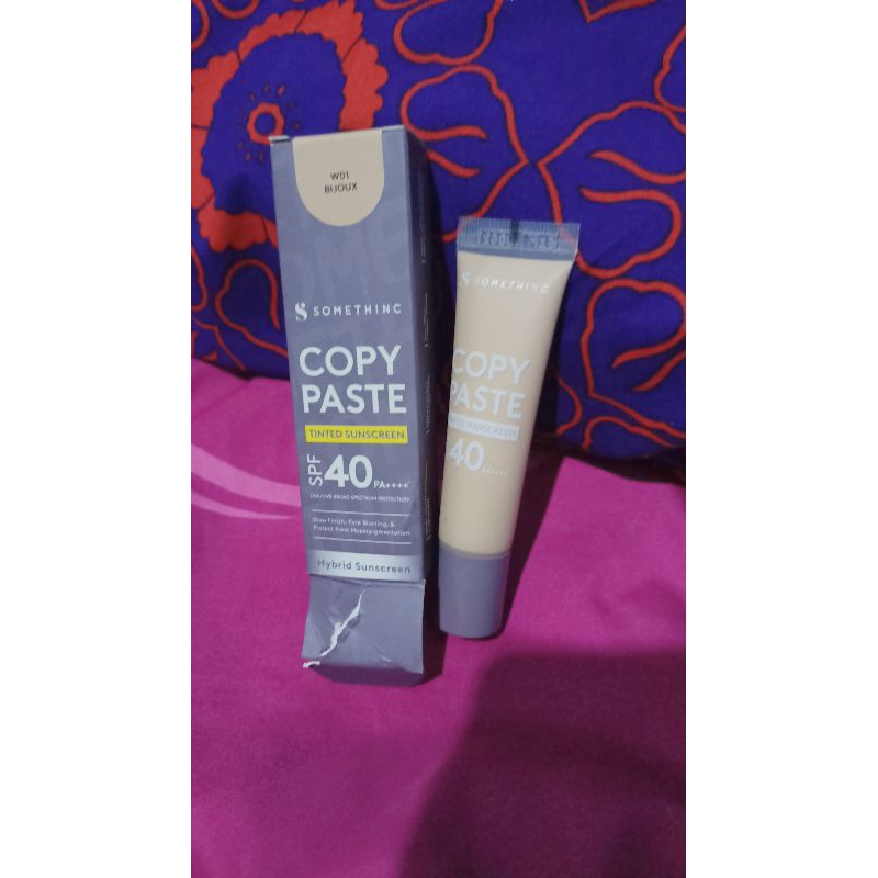 Jual SOMETHINC Tinted suncreen COPY PASTE shade W01 bijoux | Shopee ...